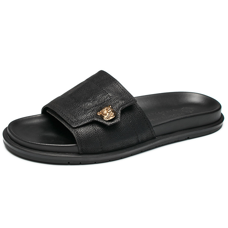 2025 New Genuine Leather Slipp - Mens Fashion Summer 2025 评论和价格