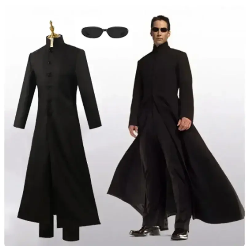 Men Matrix Neo Cosplay Full Se - Trench Coat Men 评论和价格