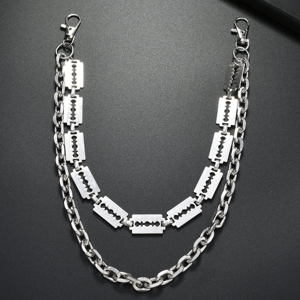 Punk Metal Chain Keychains for - Men'S Fashion Linen Pants 评论和价格
