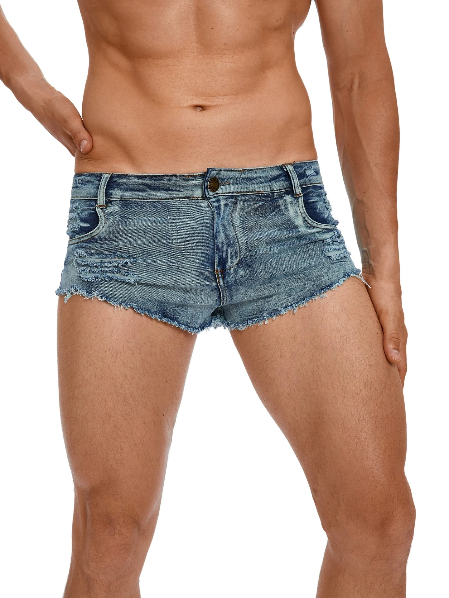 Men's Low Waist Jeans Shorts F - Men'S Fashion Linen Pants 评论和价格
