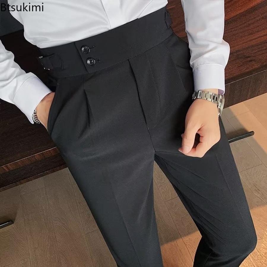 New 2026 Men's Solid Color Sui - Men'S Fashion Linen Pants 评论和价格