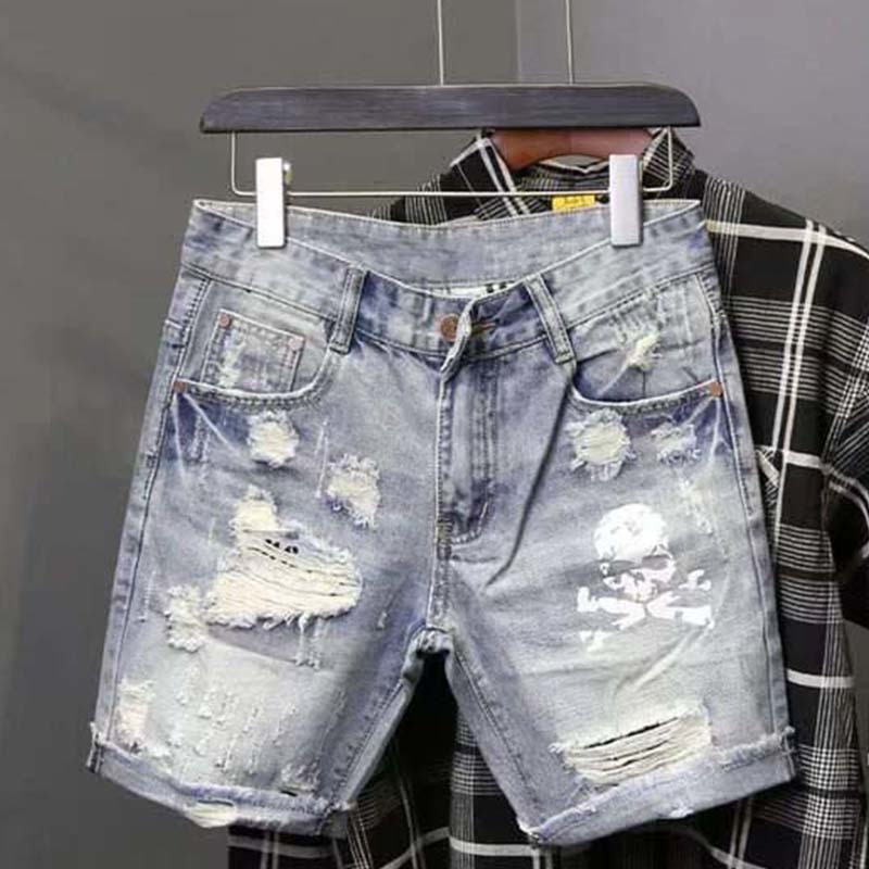Summer Men's Worn Bead Hole Be - Men'S Fashion Linen Pants 评论和价格
