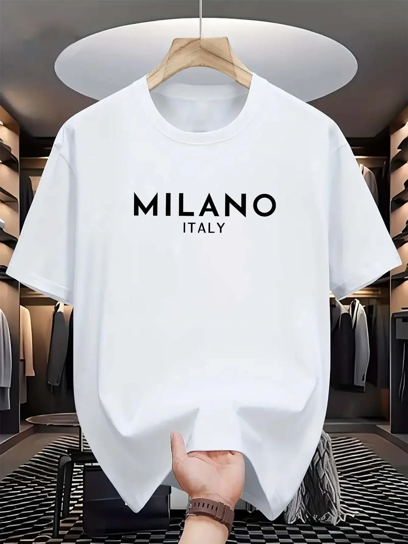 Milan Italian Round-neck Print - Milan Men'S Fashion 评论和价格