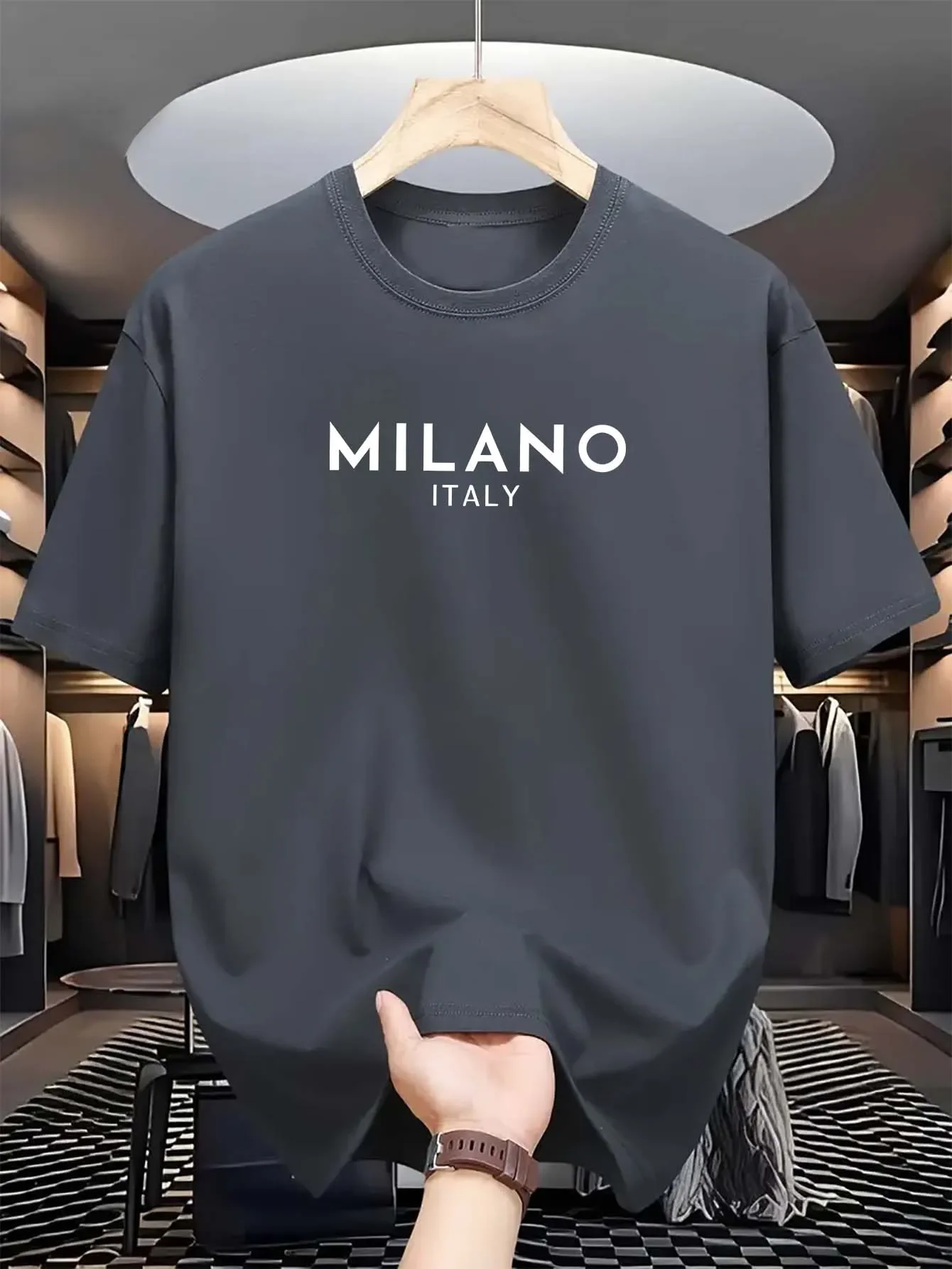 Milan Italian Round-neck Print - Milan Men'S Fashion 评论和价格
